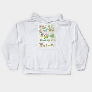 Colorful Houseplant Shelf Kids Hoodie